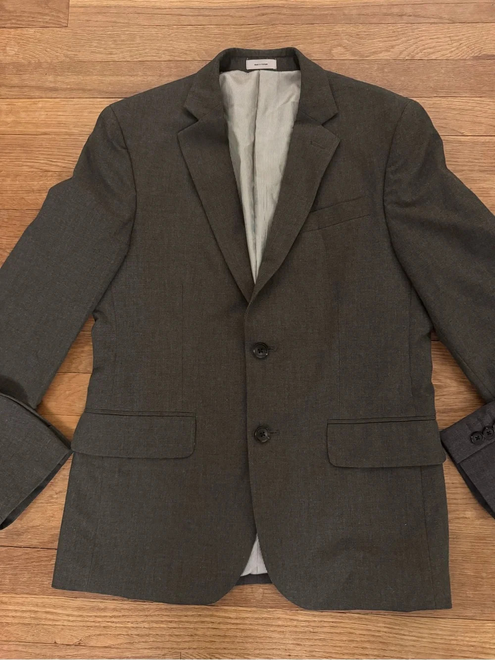 J.Ferrar Men's Gray Super Slim Fit Two-Button Blazer Jacket - Size 38S b85